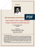 Invitation - Sixth International Arvind Memorial Seminar