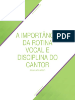 A Importãncia Da Rotina e Da Disciplina Do Cantor PDF