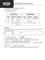 Prefixes Suffixes and Roots