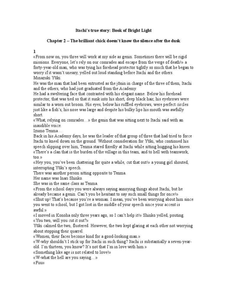 Itachi Bright Light Chapter 4 PDF Laughter Violence