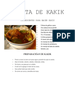 Receta de Kakik