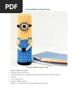 Crochet Minion Pencil Case