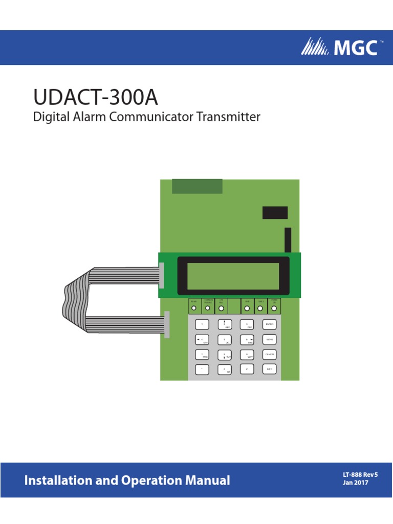LT888 UDACT300A Installation Manual PDF Telephone Menu