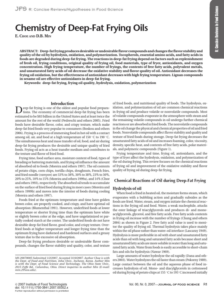 Chemistry of DeepFat Frying Oils.pdf Radical (Chemistry) Cooking Oil
