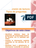 Tipos de Pregunta Comp Lectura