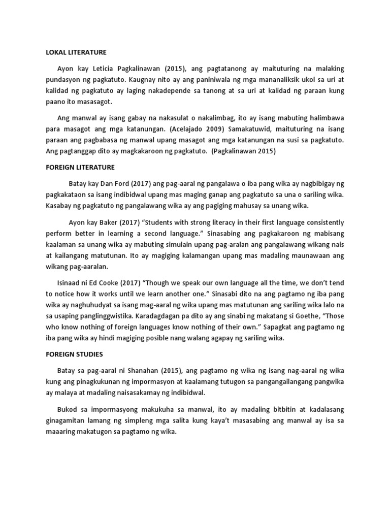 Sarah RRL | PDF