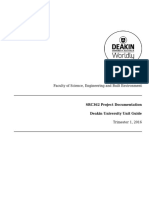 Deakin University SRC362 Project Documentation Unit Guide