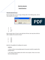 Data Entry Operator - Sample Questions PDF