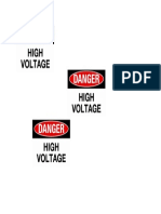 High Voltage Signage (Superceded)