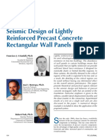 Seismic Design of Lightly Reinforced Precast Concrete Rectangular Wall Panel 2002