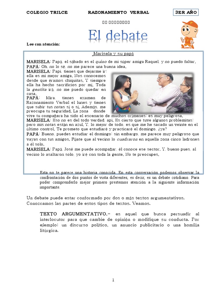 Ejemplo de Debate Argumentativo Corto | PDF | Argumento | Energía y ...