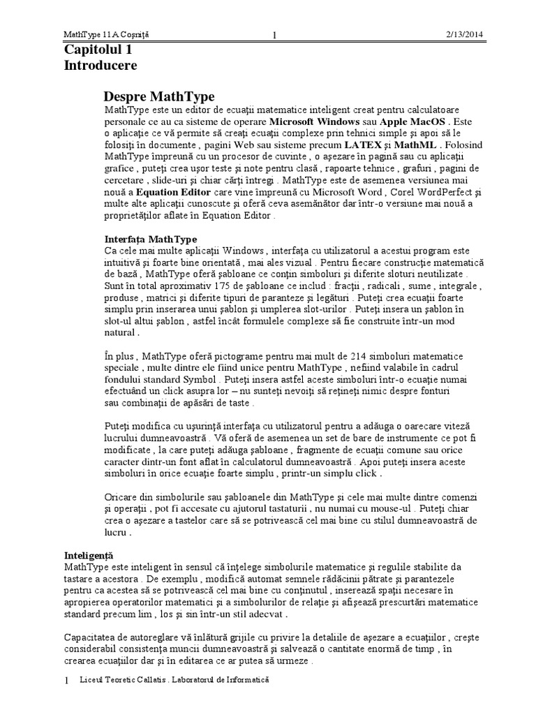 MathType ManualRo PDF | PDF