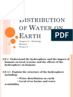 Distribution of Water On Earth