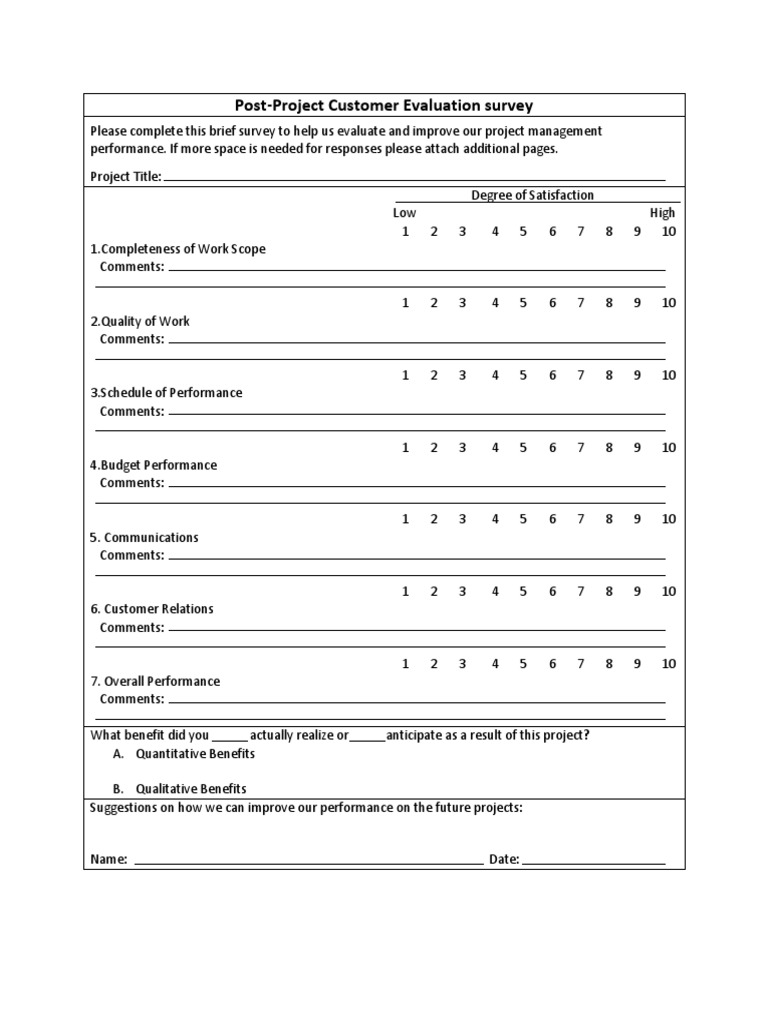 Post Survey Sheet | PDF | Business | Technology & Engineering