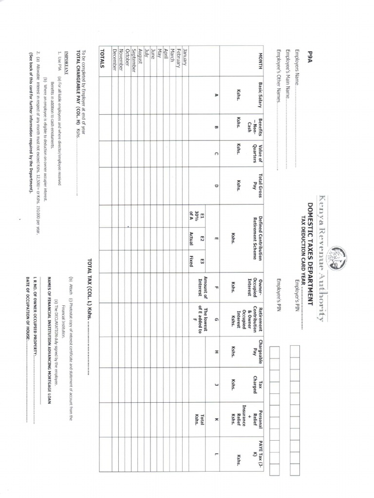 P9 Form | PDF