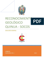 Informe de Geología. Tramo: Quinua - Socos