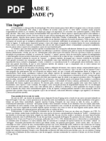 INGOLD Humanidade Animalidade