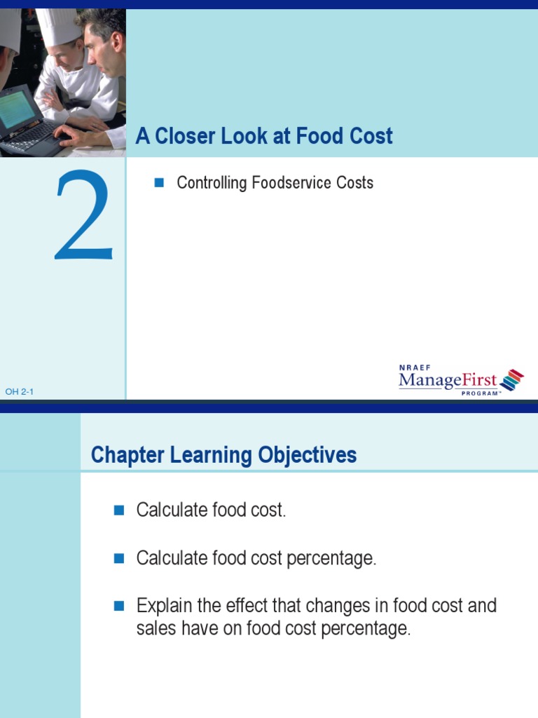 A Closer Look at Food Cost Controlling Foodservice Costs PDF