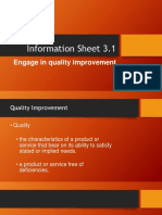 Information Sheet 3.1: Engage in Quality Improvement