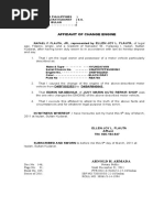 Affidavit of Change of Color of Vehicle