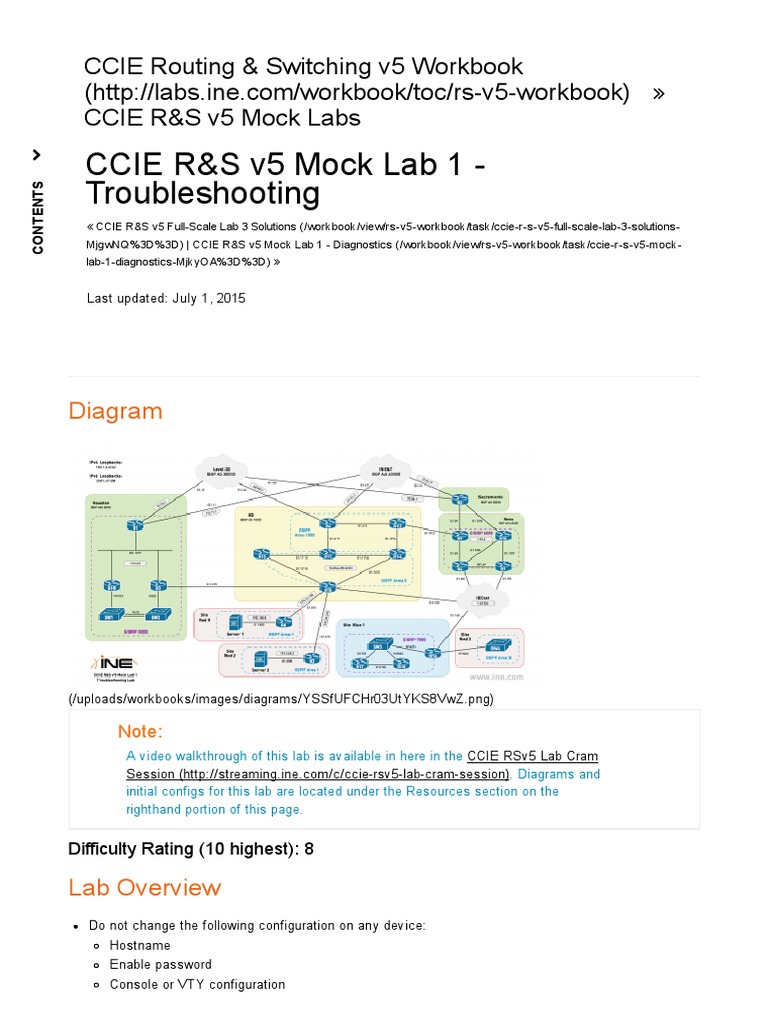 CCIE R&S v5 Mock Lab Workbook | PDF | Multiprotocol Label Switching ...