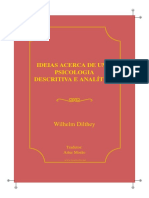 Dilthey Wilhelm Psicologia Descritiva e Analitica