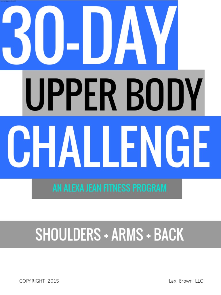 Upper Body 30 Day Challenge PDF | PDF | Sports