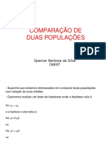 Comparação de Duas Populações: Spencer Barbosa Da Silva Deest