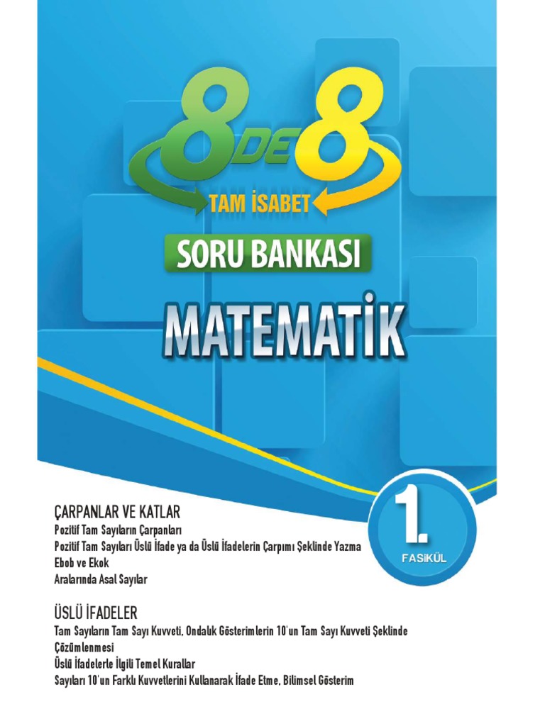 8. Sınıf Matematik Tam İsabet Soru Bankası