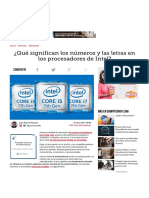 ¿Qué Significan Los Números y Las Letras en Los Procesadores de Intel