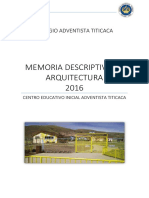 Memoria Descriptiva Arquitectura Inicial