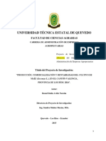 Producción, Comercialización y Rentabilidad Del Cultivo de Maíz PDF