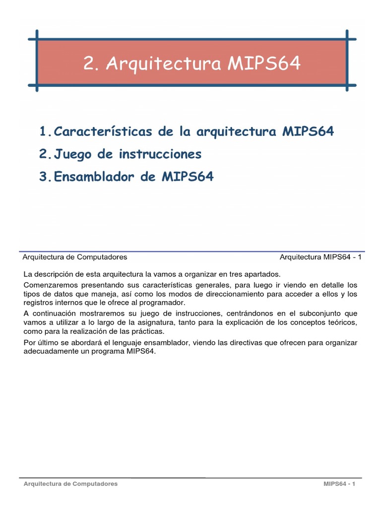 2 Mips64 | PDF | Poco | Computación de 64 bits