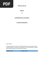  ¿DETERMINÍSTICOS O ALEATORIOS?