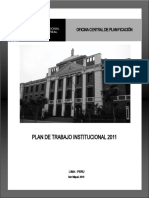 UNFV Plan de Trabajo Institucional 2011