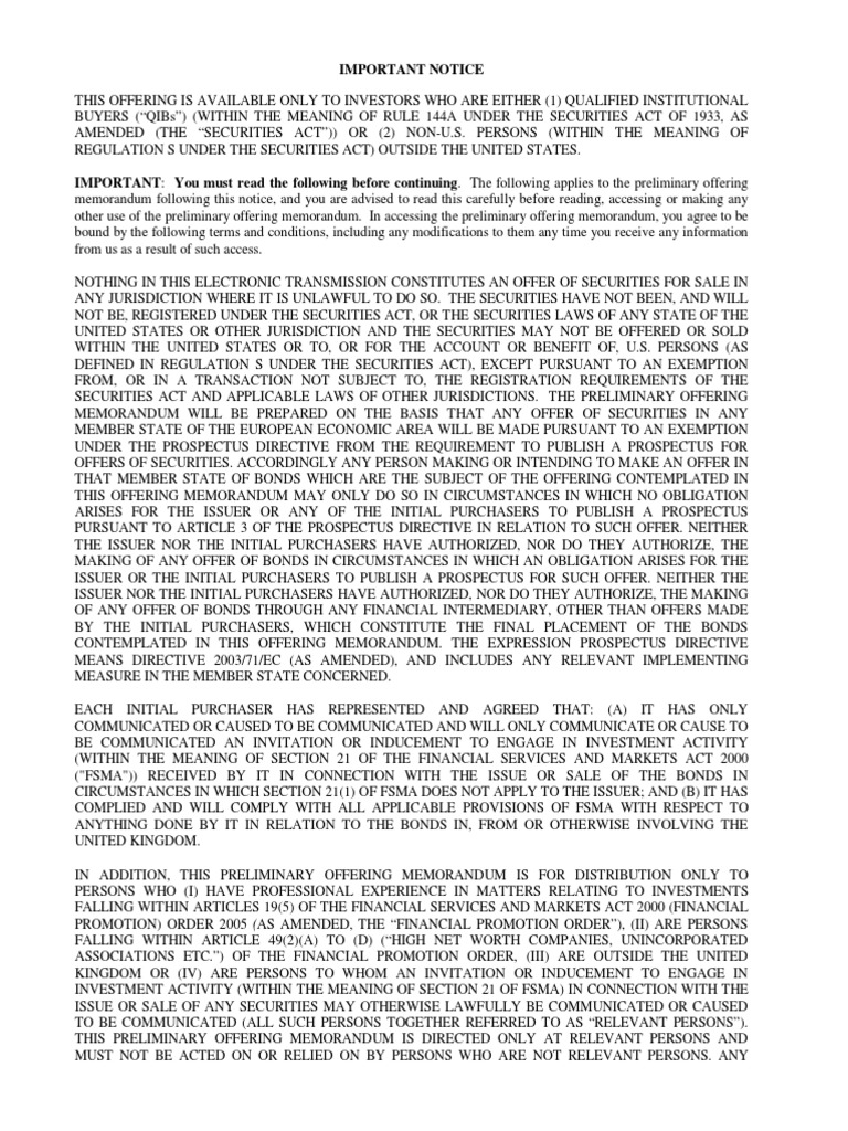 preliminary-offering-memorandum-offering-2117-pdf-securities-act