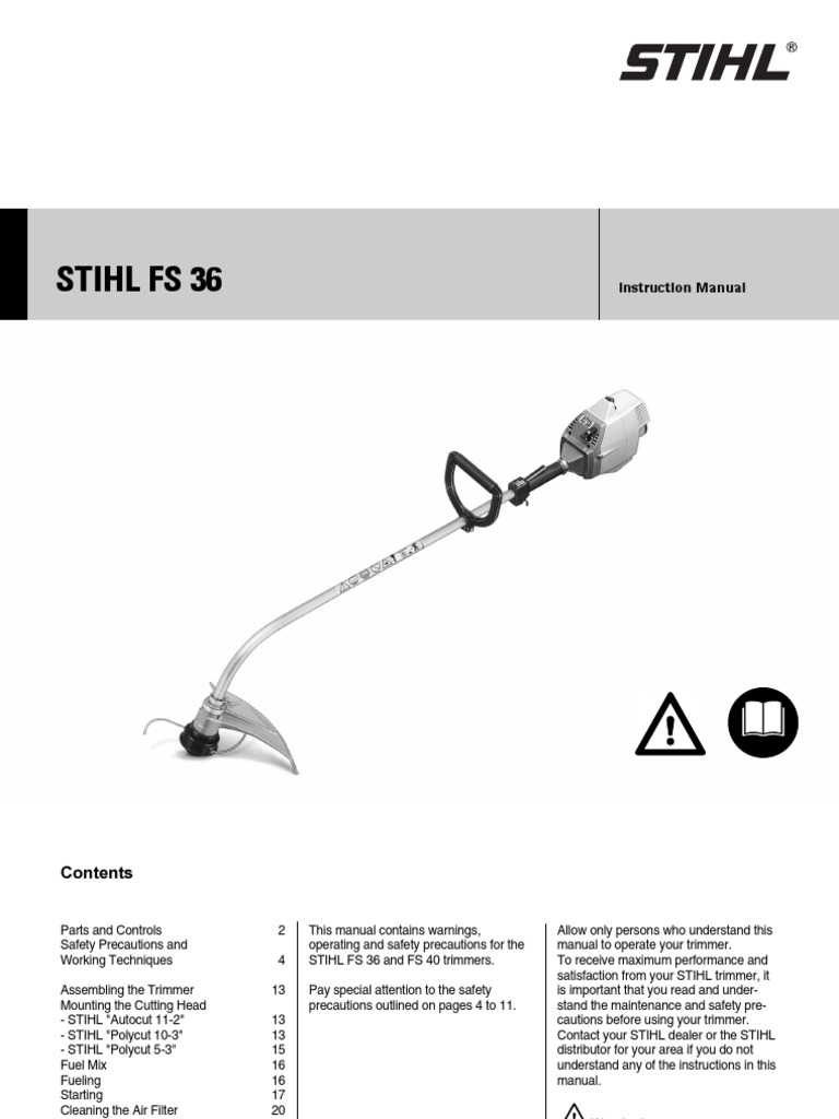 Stihl fs 80 av electronic manual