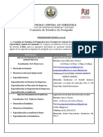 Aviso - Preinscripcion - 2-2016 Postgrado Faces - Ucv (Universidad Central de Venezuela)