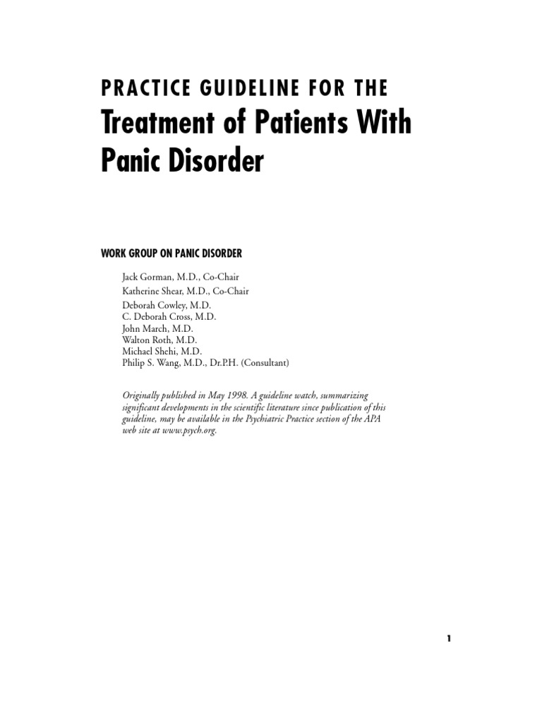 Panic Disorder | PDF | Panic Disorder | Psychiatry