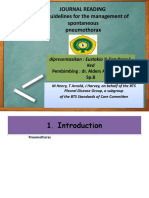 Journal Reading BTS Guidelines For The Management of Spontaneous Pneumothorax