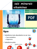 Água, sais e vitaminas essenciais