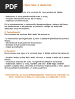 Fases para La Redacción | PDF | Información | Lectura (proceso)