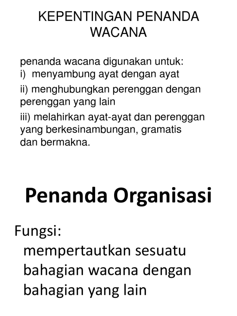 Kepentingan Penanda Wacana | PDF | Seni & Disiplin Bahasa