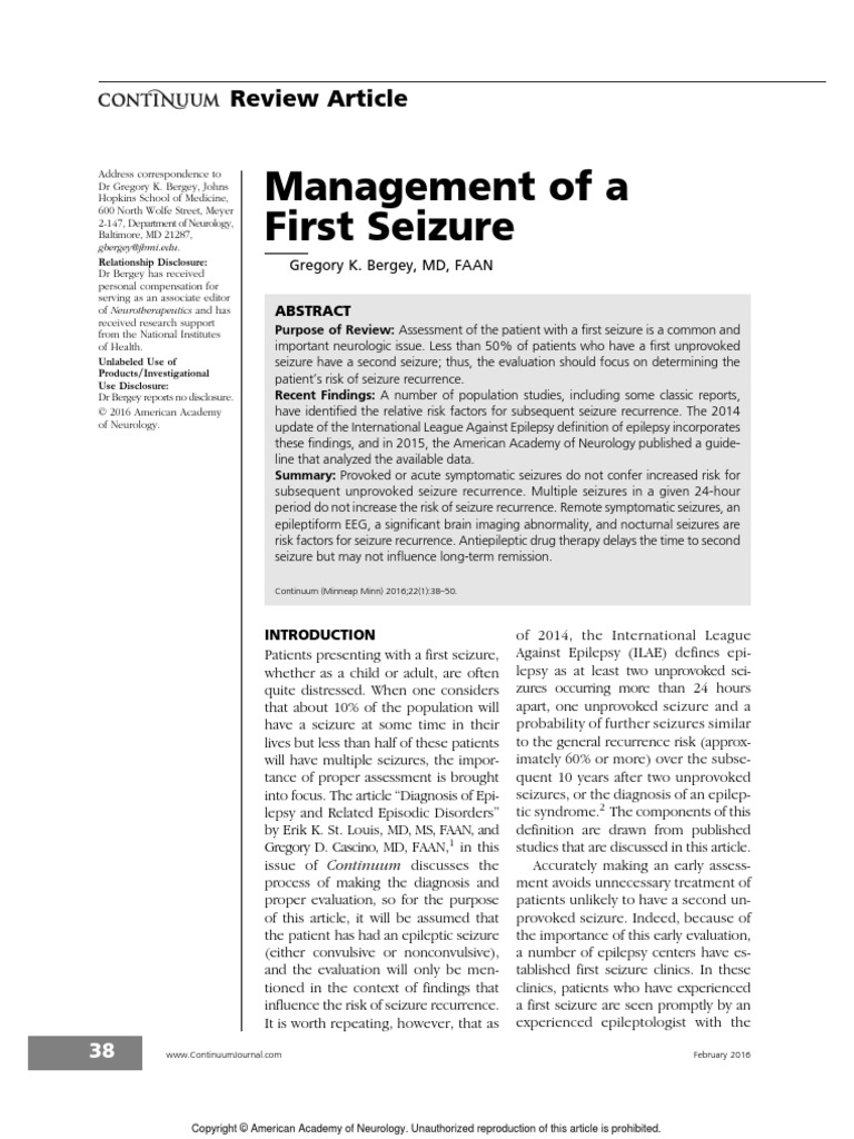 management seizure.pdf | Epilepsy | Traumatic Brain Injury