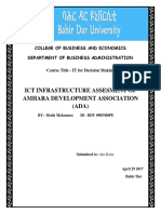 Ict Infrastructure Assesment of Amhara Development Association