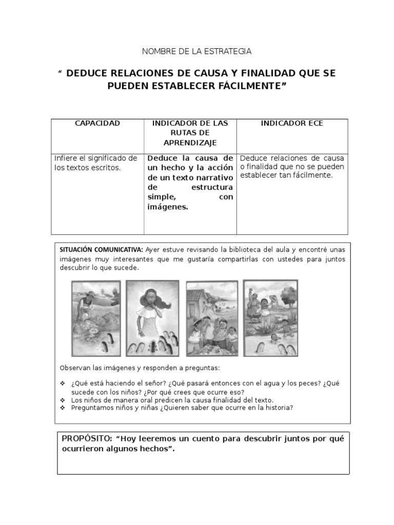 Sesion Causa Efecto Manuela Lectura (proceso) Cuentos