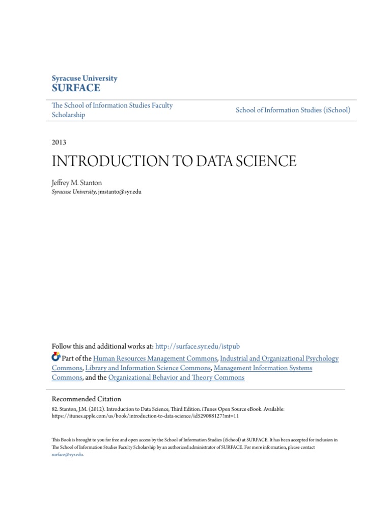 Introduction To Data Science PDF | PDF | Computing | Cognitive Science