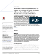 World Health Organization Estimates of The Relative Contributions of Food To The Burden of Disease Due To Selected Foodborne Hazards: A Structured Expert Elicitation