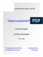 Alessandrini. Fondazioni Su Pali Secondo NTC 2008 PDF