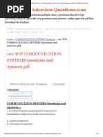 Download 100 Top Communication Systems Questions and Answers PDF Communication Systems Questions by SunnyVerma SN352256557 doc pdf